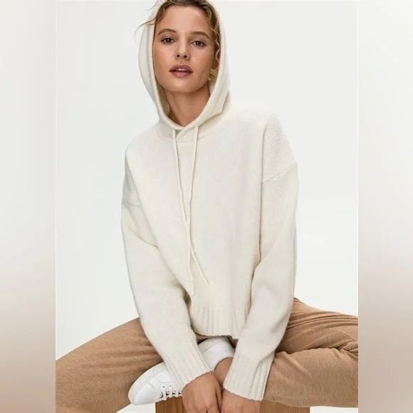 Aritzia hoodie size S The Group‎ Babaton Morrison wool blend Oak NEW - Picture 1 of 9